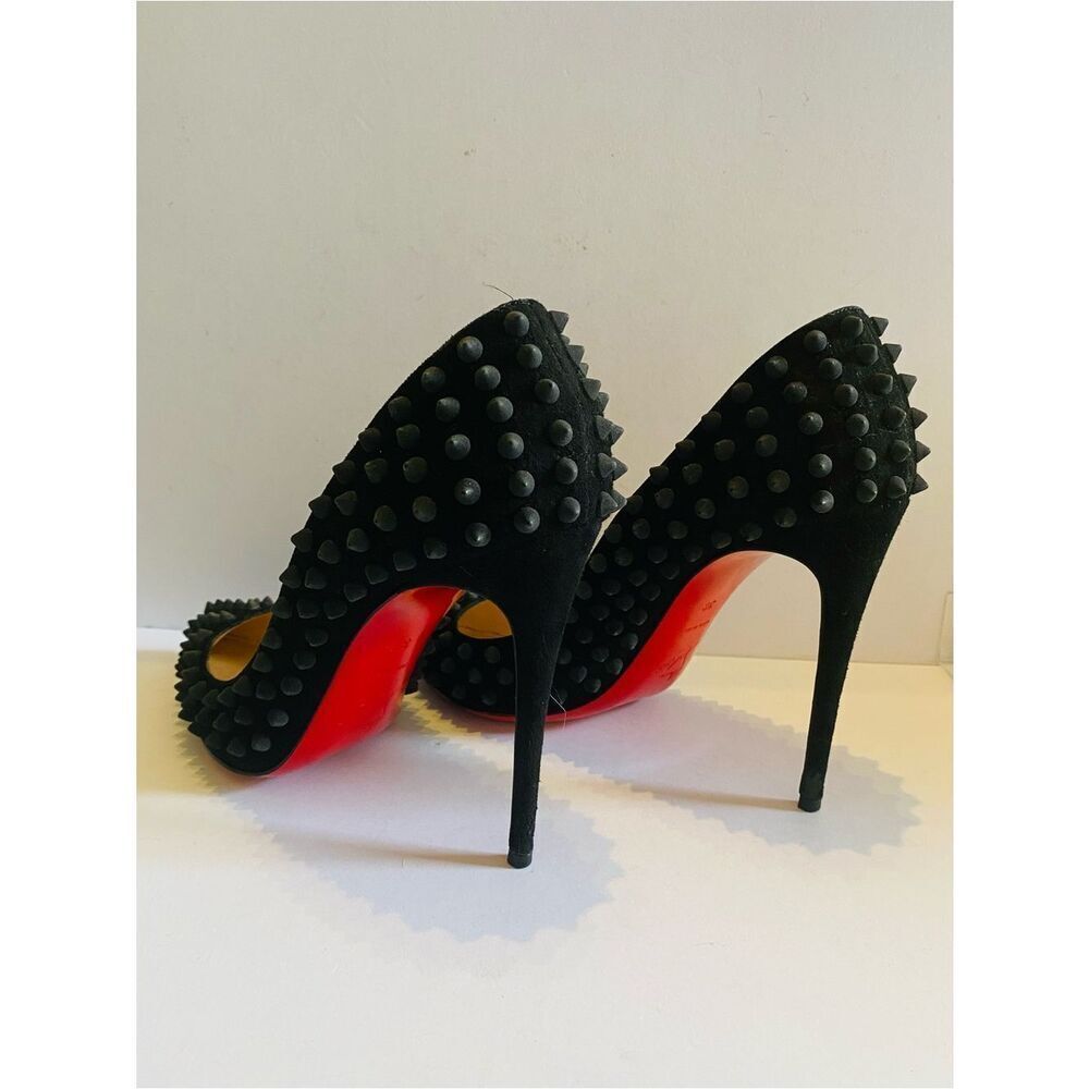 🛍️Christian Louboutin Authentic Pigalle Suede Spiked Heels W/Box & Dust Cover